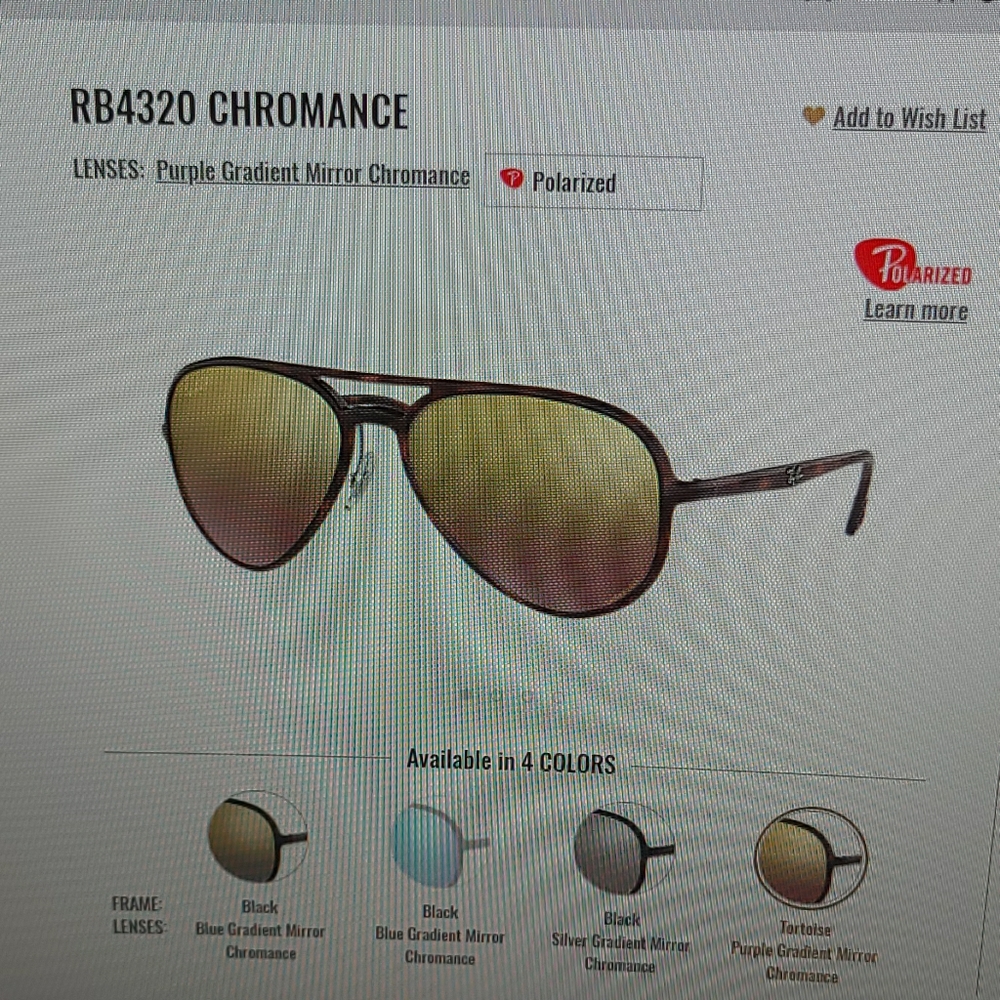 Rayban Polarized Chromance Sunglass